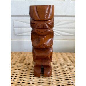 Vintage 60's Milo Wood Hawaii Carved Wood Tiki Sculpture 9"